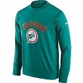 Men's Miami Dolphins Nike Aqua Circuit Alternate Sideline Performance Sweatshirt,baseball caps,new era cap wholesale,wholesale hats